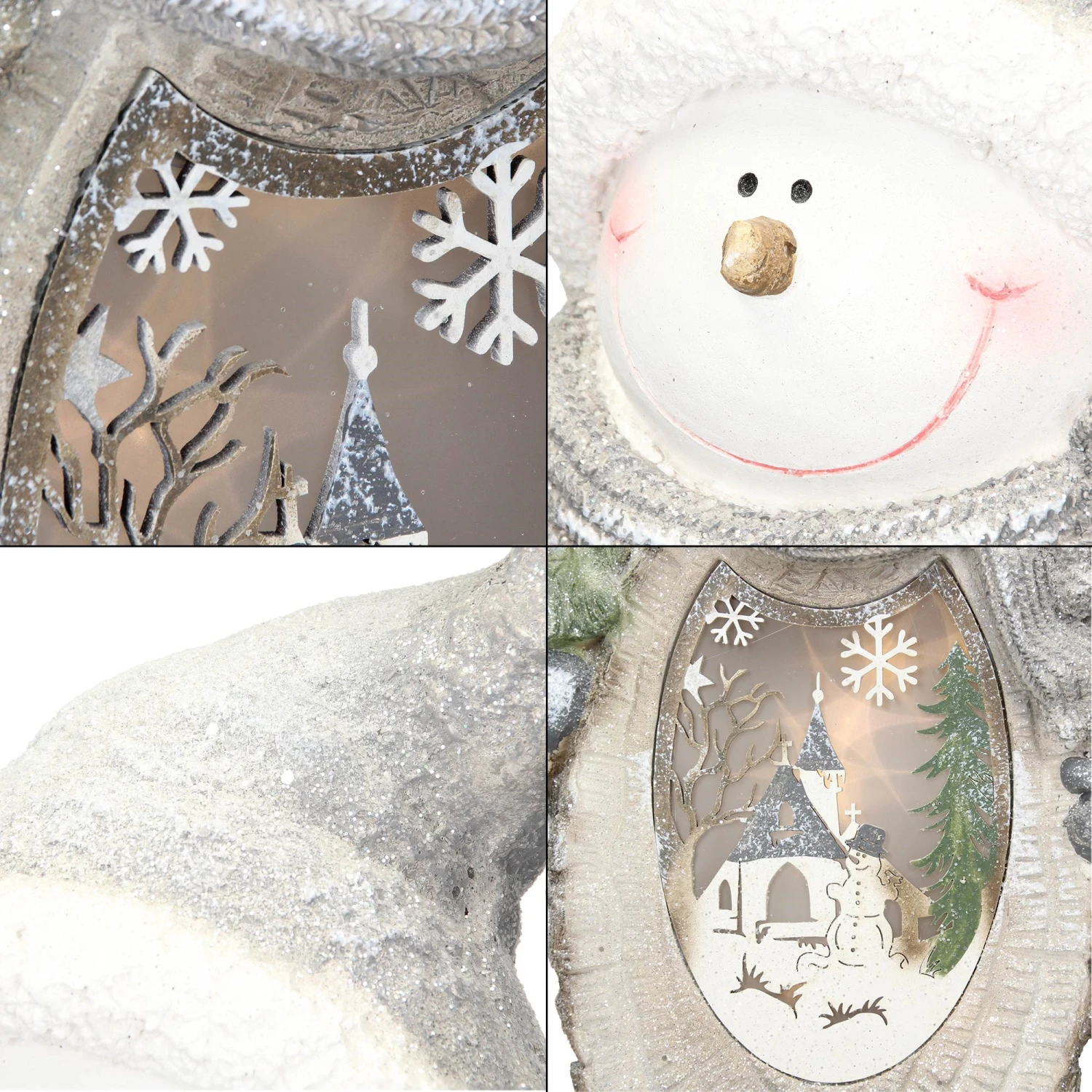 ECD Germany Schneemann mit LED Beleuchtung 53 cm - Silber - 34 x 23 x 60 cm - Kunststoff 8 ECD Germany Schneemann mit LED Beleuchtung 53 cm - Silber - 34 x 23 x 60 cm - Kunststoff – Bild 6