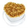 Relaxdays Weiße Rosenbox mit 18 goldenen Rosen -Günstiges Deko Geschäft 01d9b6ad46e84ee3a5cfd6c2600e2885