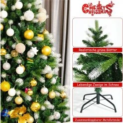 Costway 180cm Künstlicher Weihnachtsbaum 11 Costway 180cm Künstlicher Weihnachtsbaum -Günstiges Deko Geschäft 0430434d2bed405cb75231f4c0e9caef