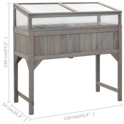 VidaXL Hochbeet - vidaXL Hochbeet mit Gewächshaus 110x54x120 cm Massivholz Tanne -Günstiges Deko Geschäft 04abd0ce8bd44dc1bf54dce898f06a04