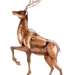 KUNSTLOFT Metall Skulptur Ruhmreicher Hirsch