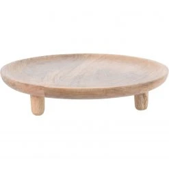 Home&Styling Collection Rundes Deko-Tablett aus Holz, Ø 30 cm