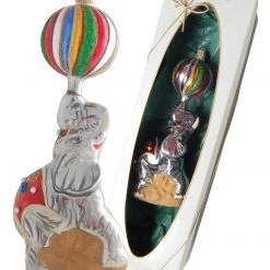 Krebs Glas Lauscha Zirkuselefant mit Ball 20cm aus Glas