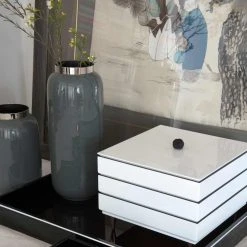 Gift Company Saigon Vase S, dunkelgrau/silberfarben - Saigon Vase hochglanz S, dunkelgrau/silberfarben -Günstiges Deko Geschäft 089341548fe14ceb9da372d630b149a1