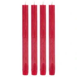 5five Simply Smart 4er Set Rustikale Kerzen in hellgrau