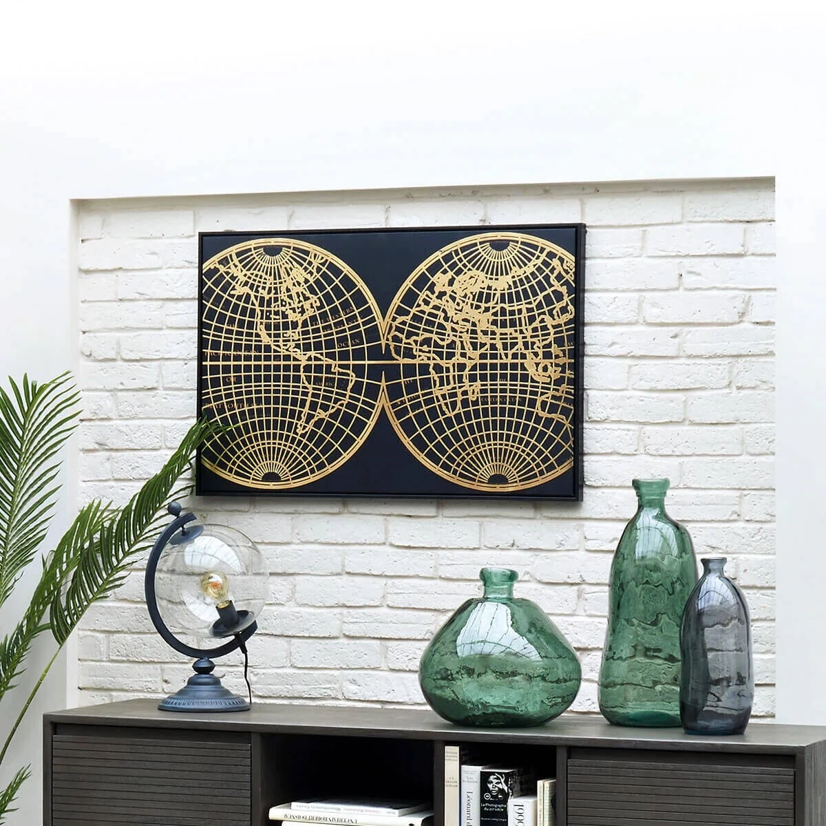 Atmosphera Créateur d'intérieur Deko Vase, Glas, rund, grau, Ø 23 cm 4 Atmosphera Créateur d'intérieur Deko Vase, Glas, rund, grau, Ø 23 cm – Bild 2