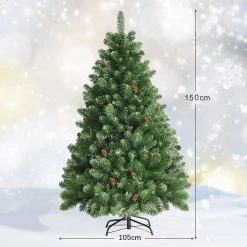 Costway 150cm Künstlicher Weihnachtsbaum 13 Costway 150cm Künstlicher Weihnachtsbaum -Günstiges Deko Geschäft 0b5ee562bfe7421f80d35f1ef2f09563
