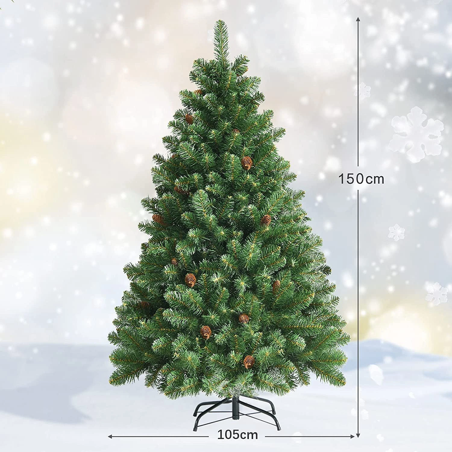 Costway 150cm Künstlicher Weihnachtsbaum 8 Costway 150cm Künstlicher Weihnachtsbaum – Bild 6