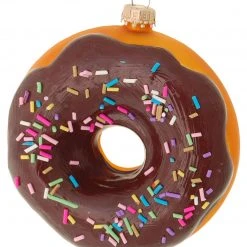Krebs Glas Lauscha Braun 11cm Amerikanischer Donut aus Glas