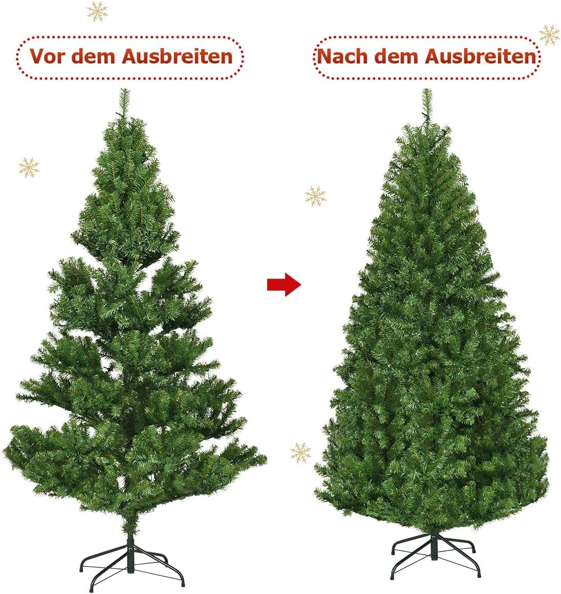 Costway 180cm LED Künstlicher Weihnachtsbaum 6 Costway 180cm LED Künstlicher Weihnachtsbaum – Bild 4