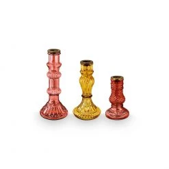 PIP Studio Kerzenständer 3er-Set Glas - Höhe 8,5cm