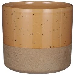 Mica Decorations Blumentopf Lago - Braun - Höhe: 19 cm