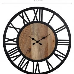 WOMO-DESIGN Wanduhr rund, Ø 76cm, schwarz/Natur - 76 x 76 cm -Günstiges Deko Geschäft 0e98a1b6ca5c4b22b4fa2ad703e65d64.cropped 208 135 1582 1729.processed