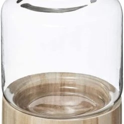 Atmosphera Créateur d'intérieur Glas für Pflanzen mit Holzuntersetzer -Günstiges Deko Geschäft 0ec39b6f3c4746c98247df4ec1e69d42