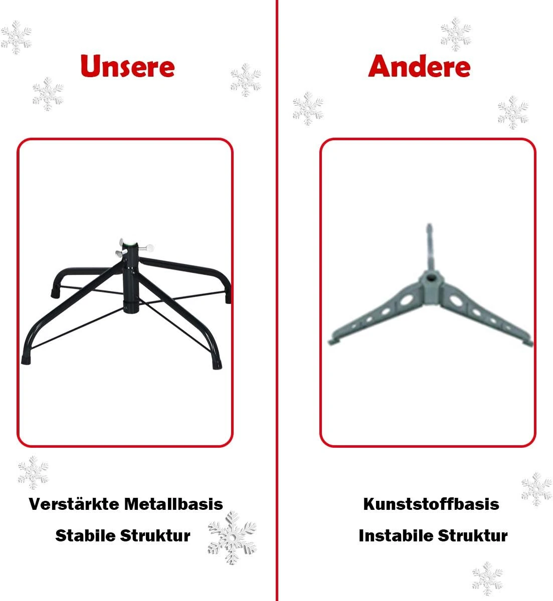 Costway 120cm Künstlicher Halber Weihnachtsbaum 7 Costway 120cm Künstlicher Halber Weihnachtsbaum – Bild 5