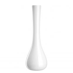 Leonardo Vase Sacchetta - Glas - Weiß - Höhe: 60 cm