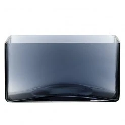 Leonardo Dekogefäß Centro - Kristallglas - Schiefergrau