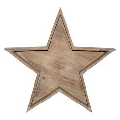 My Flair Dekostern Quania - Tannenholz - braun