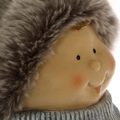 My Flair Dekofigur Winterkind Junge - Kunstharz - Grau -Günstiges Deko Geschäft 1000140818 181114 074241124 GALLERYIMAGES P000000001000140818