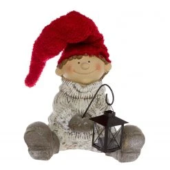 My Flair Dekofigur Laternenkind Junge - Kunstharz - Grau / Rot -Günstiges Deko Geschäft 1000140824 181114 074244144 GALLERYIMAGES P000000001000140824