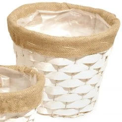 Flechtwaren Müller Korb Junin Round (3-teilig) - Weide / Jute - Weiß / Braun -Günstiges Deko Geschäft 1000145279 181123 17112700049 GALLERYIMAGES P000000001000145279