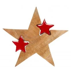 My Flair Dekofigur Caxias - Mango massiv - Braun - Höhe: 20 cm