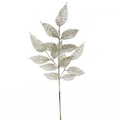 My Flair Kunstpflanze Blattzweig - PVC - Champagner