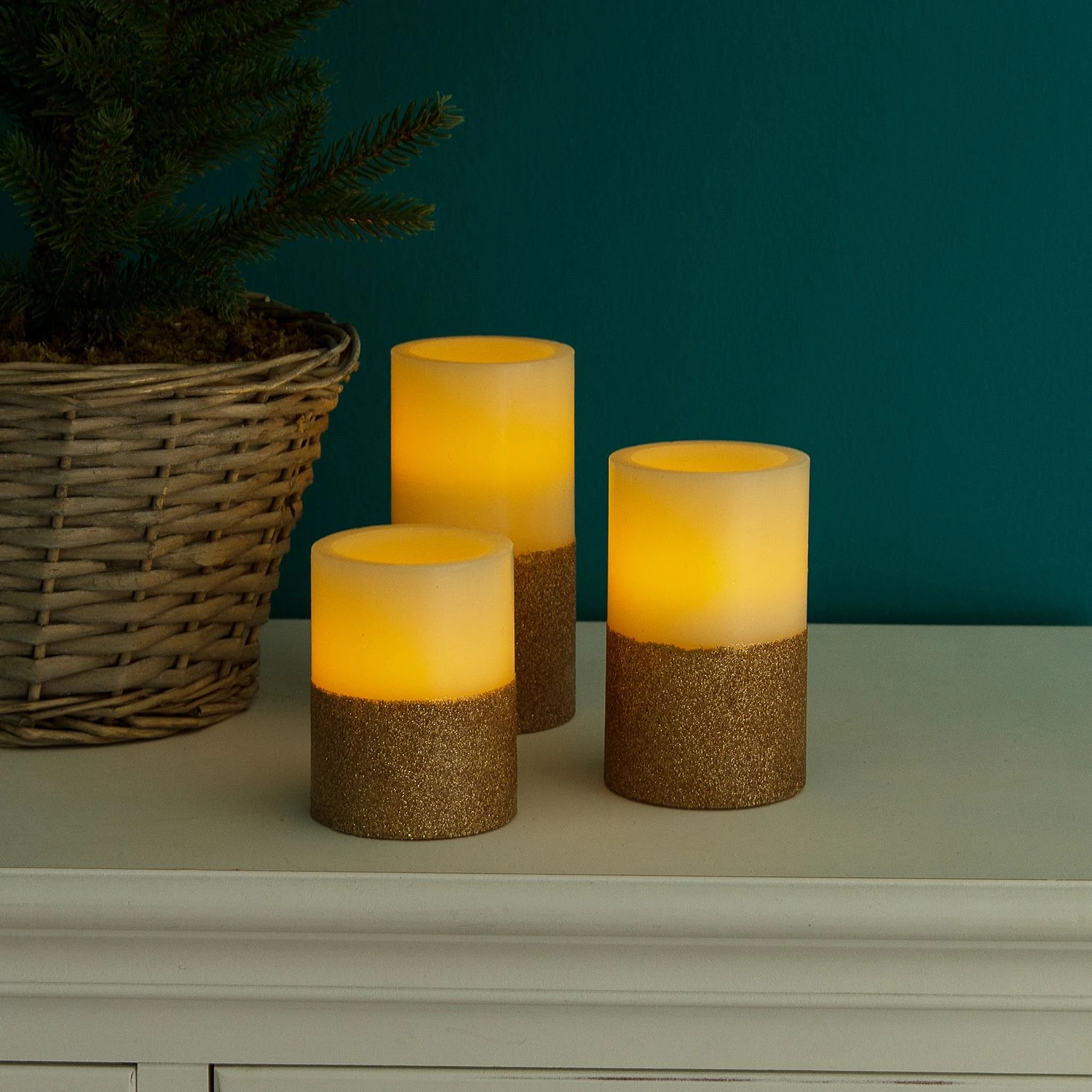 My Flair LED-Kerze Gilston (3-teilig) - Wachs - Kupfer 4 My Flair LED-Kerze Gilston (3-teilig) - Wachs - Kupfer – Bild 2