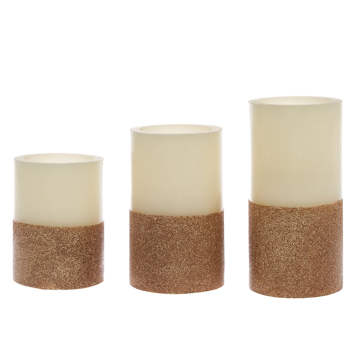 My Flair LED-Kerze Gilston (3-teilig) - Wachs - Kupfer 5 My Flair LED-Kerze Gilston (3-teilig) - Wachs - Kupfer – Bild 3