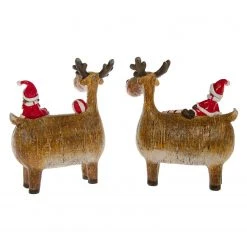My Flair Dekofigur Rentier (2-teilig) - Polyresin - braun, rot, weiß -Günstiges Deko Geschäft 1000147790 181130 16161300146 GALLERYIMAGES P000000001000147790