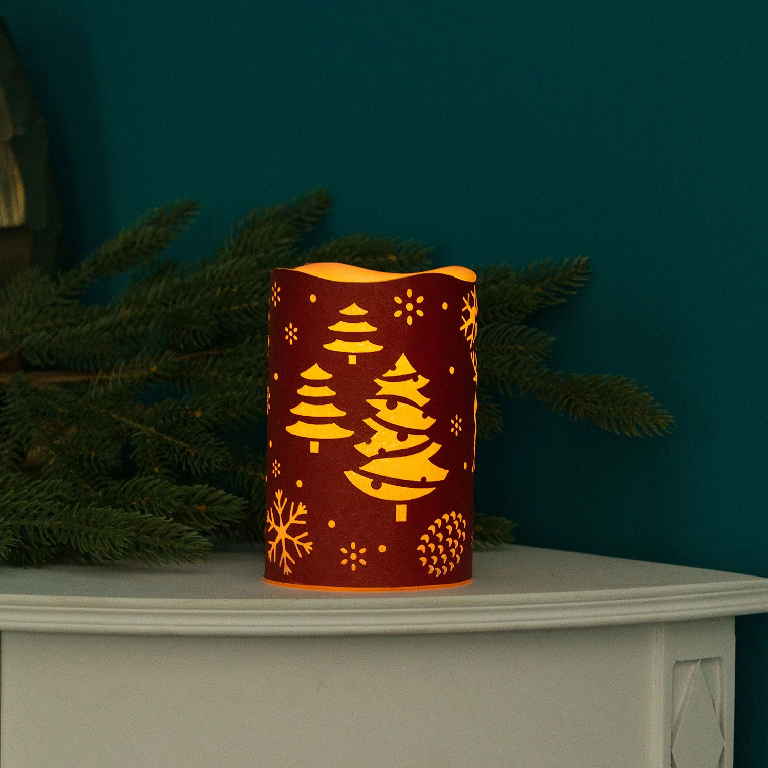 My Flair LED-Kerze Goolgowi - Wachs - Rot - Höhe: 15 cm 4 My Flair LED-Kerze Goolgowi - Wachs - Rot - Höhe: 15 cm – Bild 2