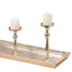 Boltze Kerzenleuchter Furo - Aluminium - Silber -Günstiges Deko Geschäft 1000159159 190222 15285100259 GALLERYIMAGES P000000001000159159