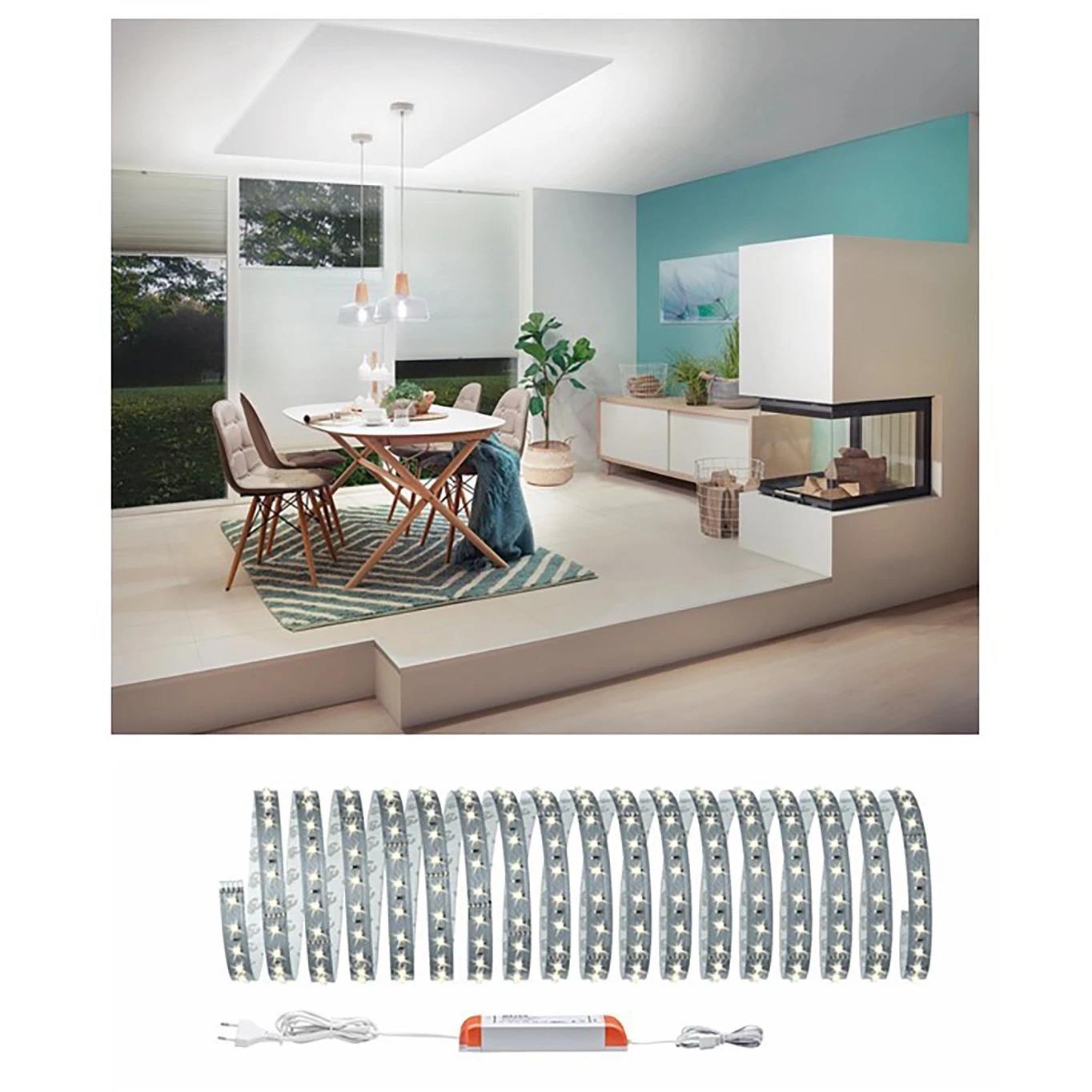 Paulmann LED-Lichterkette Denman 10m X - Silikon - 1-flammig 3 Paulmann LED-Lichterkette Denman 10m X - Silikon - 1-flammig