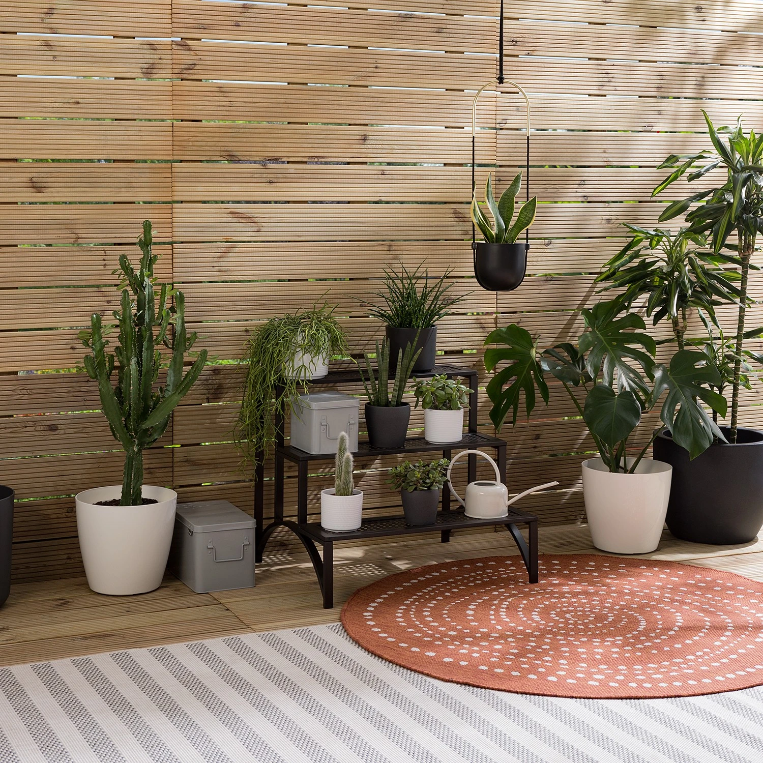 Umbra Blumenampel Bolo - Eisen / Baumwolle / Keramik - Schwarz 9 Umbra Blumenampel Bolo - Eisen / Baumwolle / Keramik - Schwarz – Bild 7