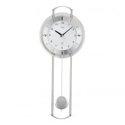 AMS Pendelwanduhr City Bell - Funk - Silber