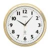 AMS Wanduhr Barva - Funk - Gold / Weiß -Günstiges Deko Geschäft 1000186068 190902 09465000106 IMAGE P000000001000186068