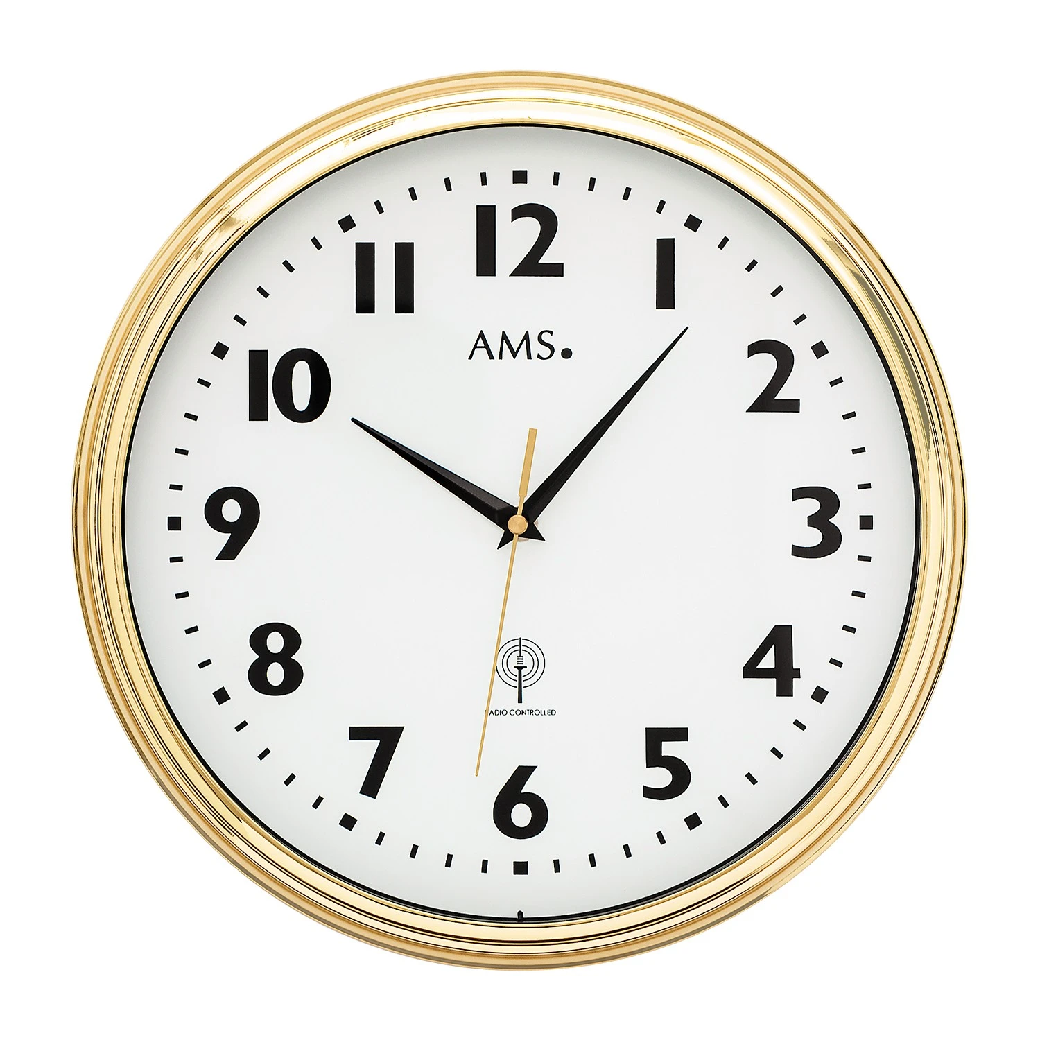 AMS Wanduhr Barva - Funk - Gold / Weiß 3 AMS Wanduhr Barva - Funk - Gold / Weiß