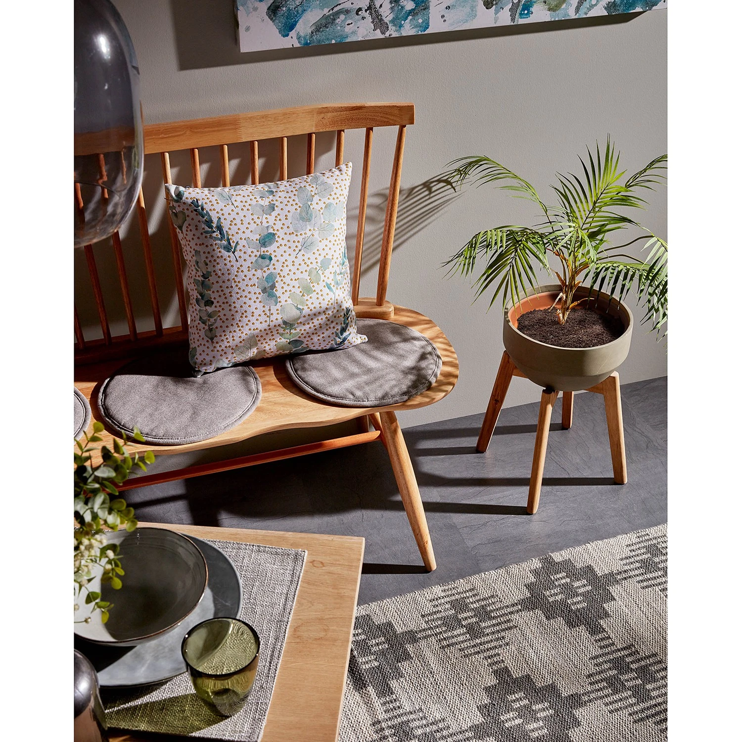 Norrwood Blumenkübel Norlane - Akazie massiv / Zement - Braun / Taupe 5 Norrwood Blumenkübel Norlane - Akazie massiv / Zement - Braun / Taupe – Bild 3