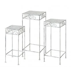 Boltze Pflanztisch Lilli (3-teilig) - Eisen - Grau