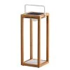 Best Freizeitmöbel Solar-Laterne Cloyd VI - Teak massiv - Teak / Weiß