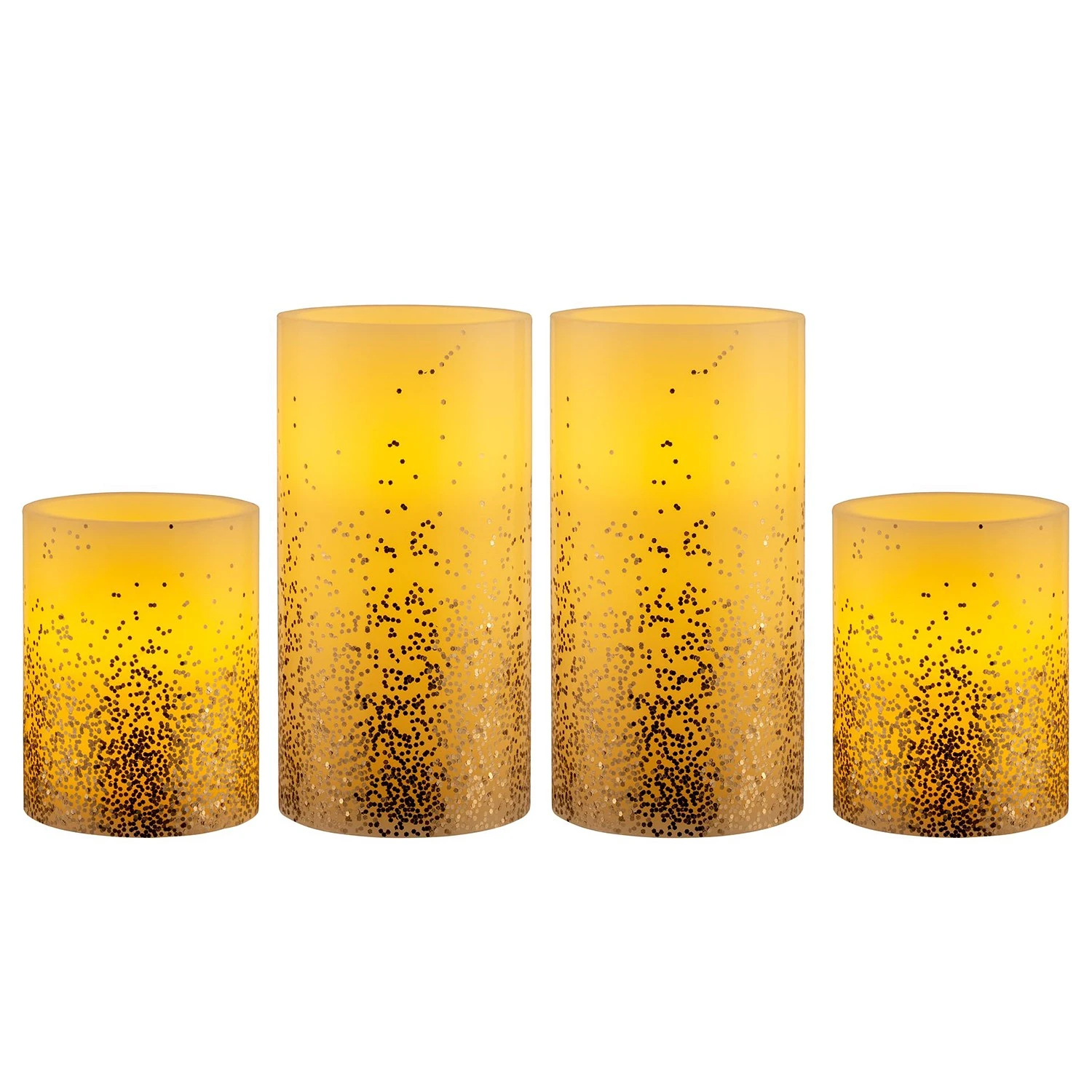 Pauleen Wachskerze Golden Glitter (4er-Set) - Wachs - 4-flammig 3 Pauleen Wachskerze Golden Glitter (4er-Set) - Wachs - 4-flammig
