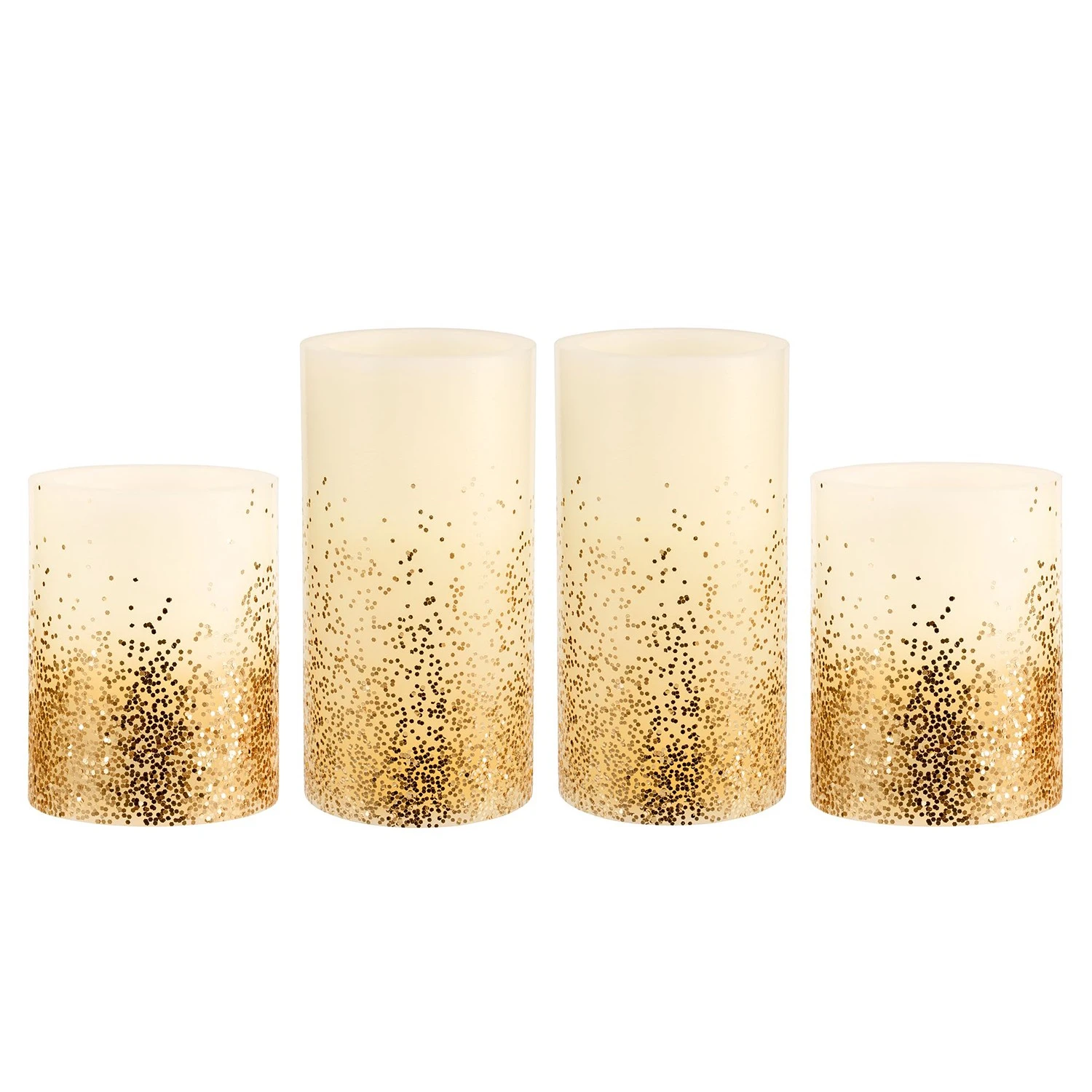 Pauleen Wachskerze Golden Glitter (4er-Set) - Wachs - 4-flammig 6 Pauleen Wachskerze Golden Glitter (4er-Set) - Wachs - 4-flammig – Bild 4