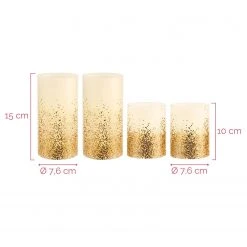 Pauleen Wachskerze Golden Glitter (4er-Set) - Wachs - 4-flammig 19 Pauleen Wachskerze Golden Glitter (4er-Set) - Wachs - 4-flammig -Günstiges Deko Geschäft 1000229363 210430 11321300105 SKETCH DETAILS P000000001000229363 sketch