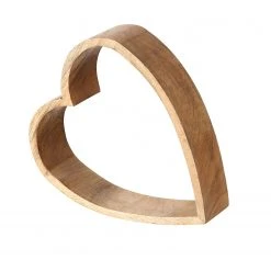 Boltze Dekofigur Herz (2-teilig) - Mangoholz - Braun -Günstiges Deko Geschäft 1000236350 210202 12472500075 DETAILS P000000001000236350