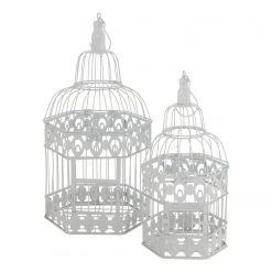 Boltze Vogelkäfig Daisy (2-teilig) - Eisen - Weiß