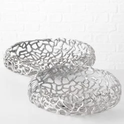 Boltze Schale Fidan I (2-teilig) - Aluminium - Silber -Günstiges Deko Geschäft 1000236366 210202 12472800163 MOOD DETAILS P000000001000236366 mood