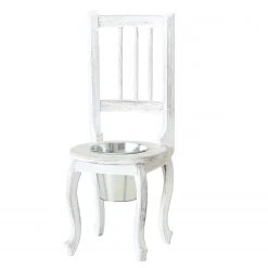 Boltze Pflanztopfhalter Hocker (2-teilig) - Blauglockenbaum - Weiß -Günstiges Deko Geschäft 1000236450 210202 12482500466 DETAILS P000000001000236450