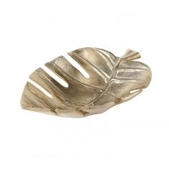 Boltze Schale Monstera (2-teilig) - Aluminium - Antikgold -Günstiges Deko Geschäft 1000236458 210202 12483500491 DETAILS P000000001000236458