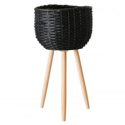 Boltze Pflanzkorb Rawan (3-teilig) - Weide - Schwarz -Günstiges Deko Geschäft 1000236462 210202 12484100505 DETAILS P000000001000236462