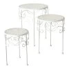 Boltze Pflanztisch Lilli I (3-teilig) - Eisen - Weiß